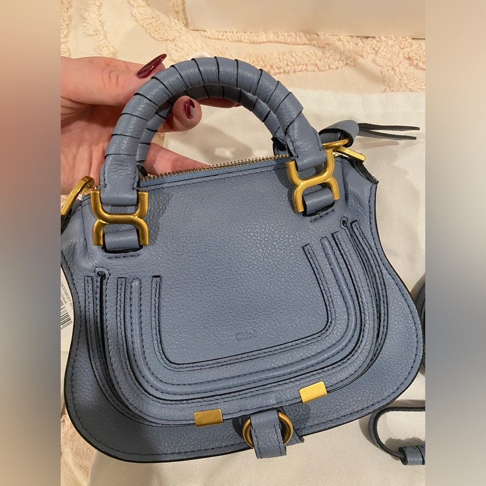 Chloé Marcie Mini in Light Blue - Picture 10 of 16
